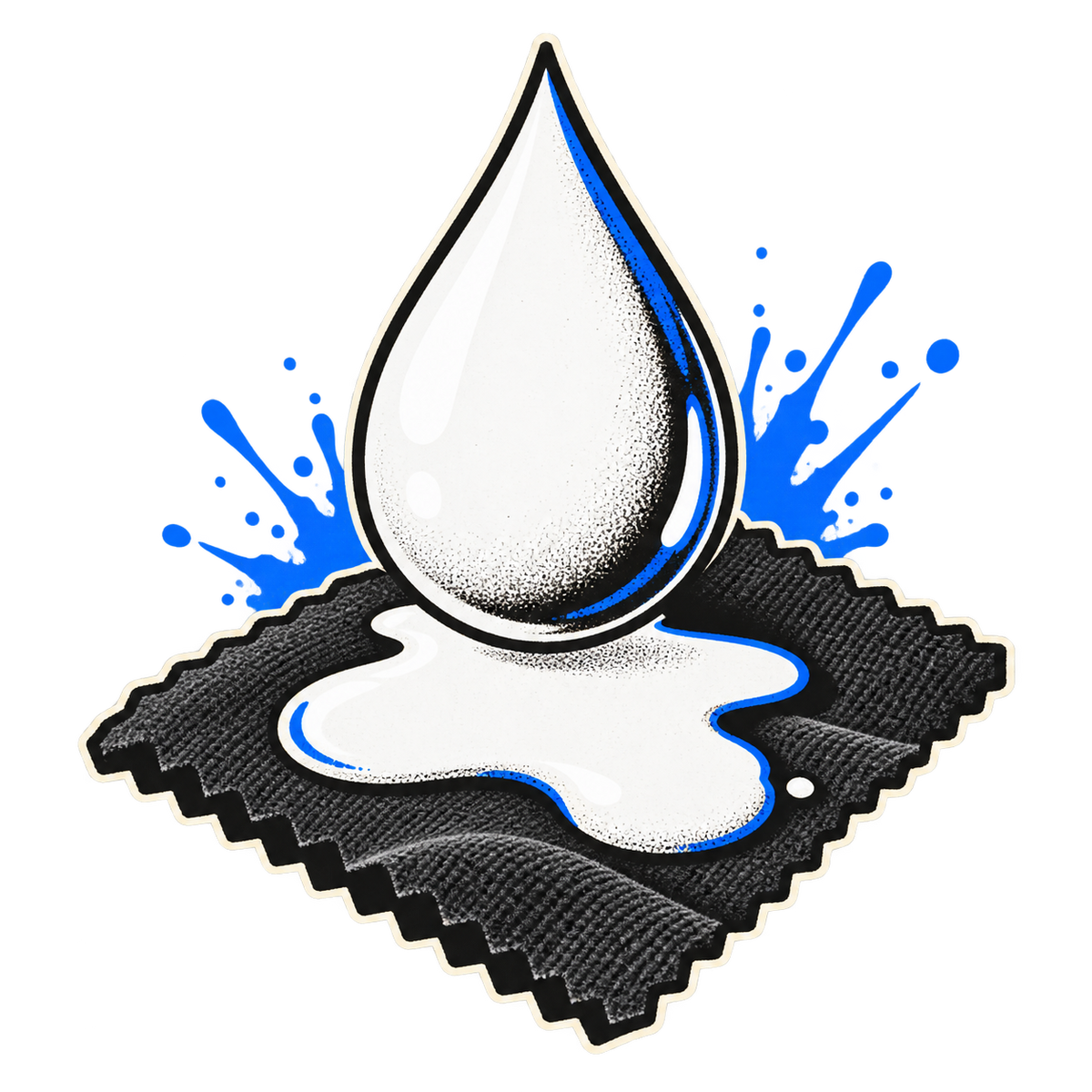 Opaque white DTF ink providing bright coverage on dark garments